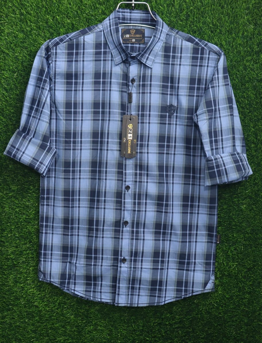 কটন চেক প্রিন্ট শার্ট।