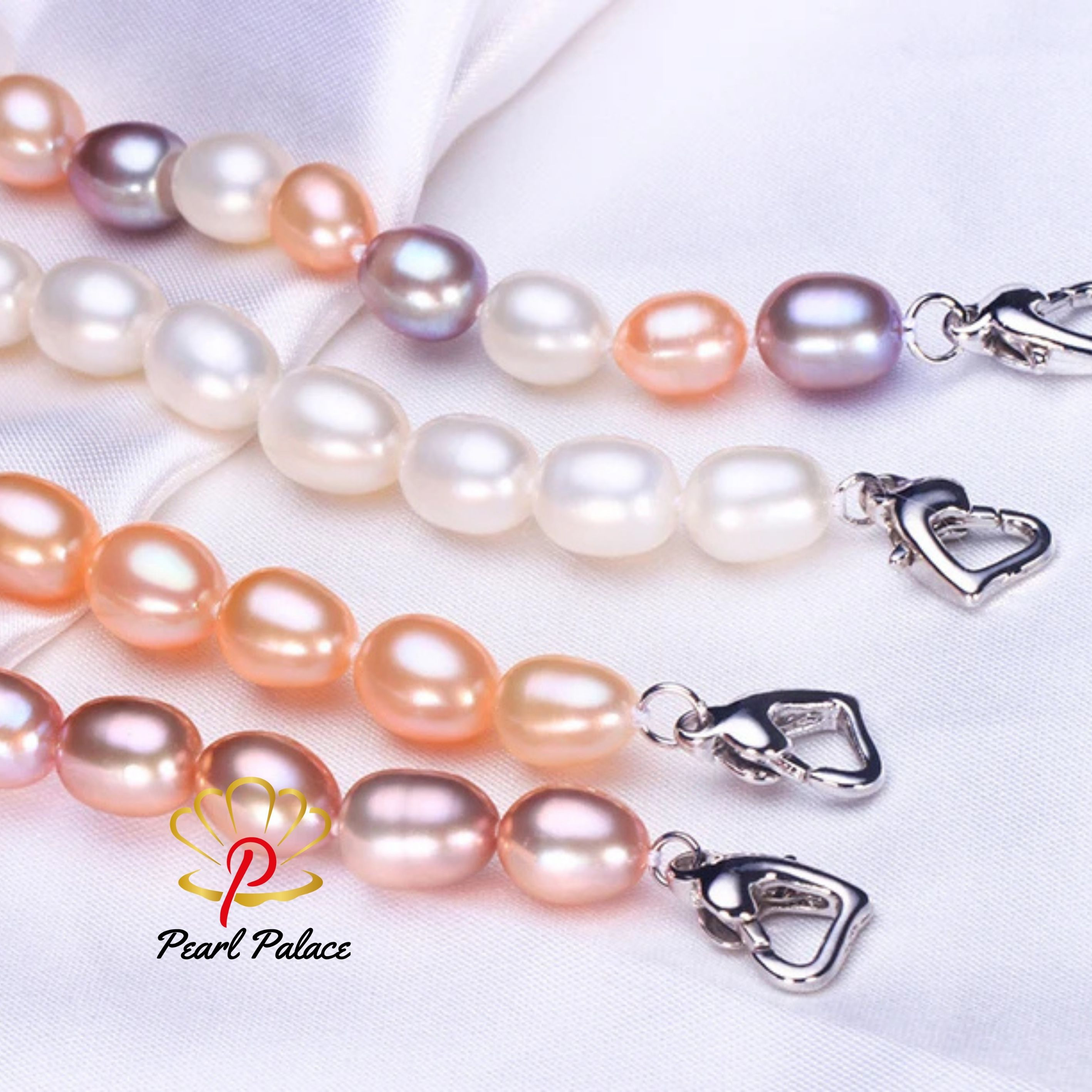 925 Sterling Silver Natural Freshwater Pearl Strand Bracelets For Women Summer Bohemia Oval Pearl Bracelet
