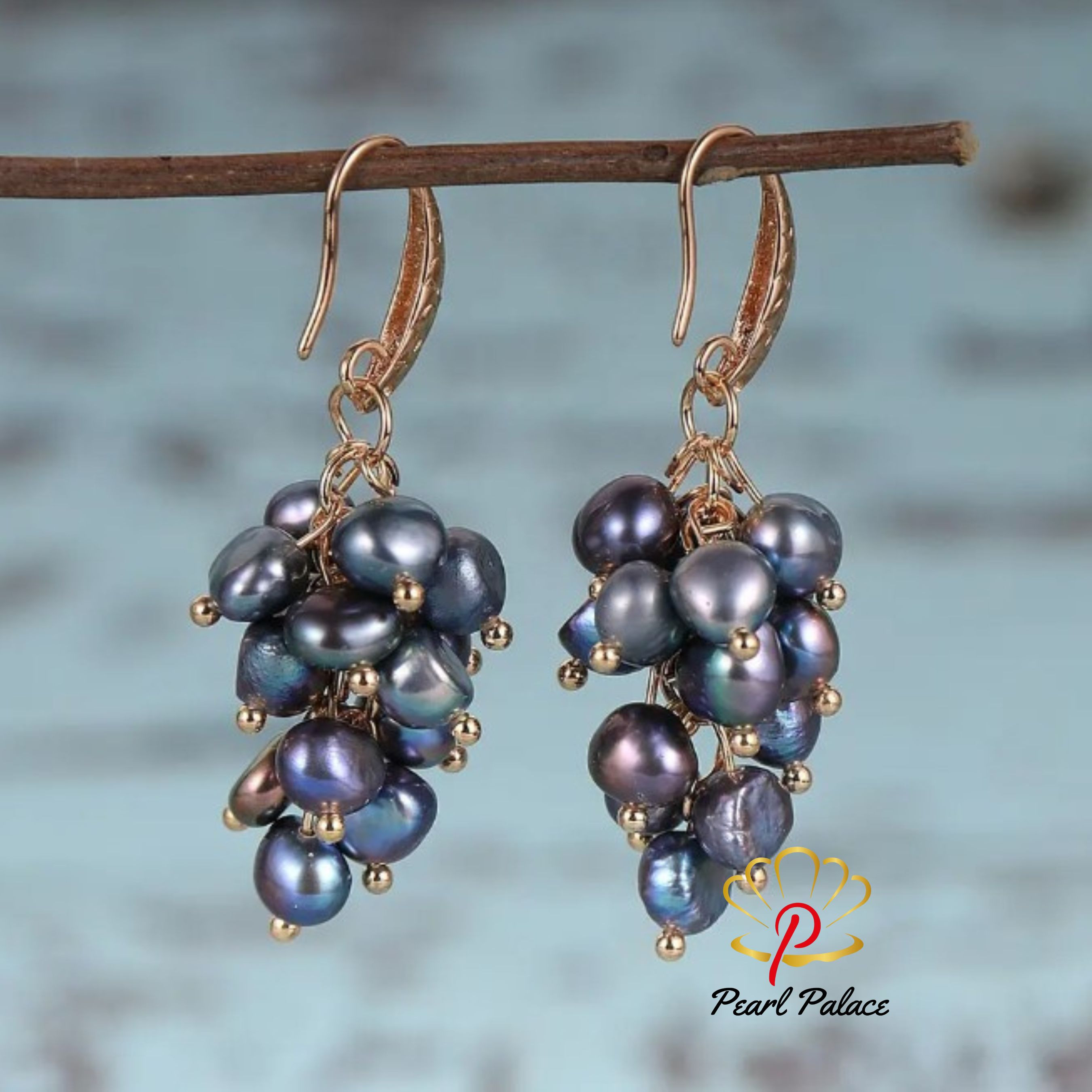 Black Ivory Glow Freshwater Pearls Pearl size : 4-5mm length : 7 cm